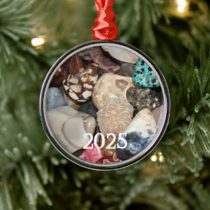 Polished Rocks Collection, Rock Hound Metal Tree Decoration