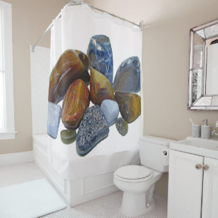 Polished Rocks Shower Curtain