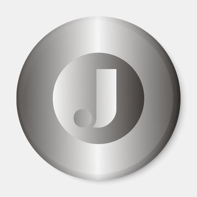 Polished Steel "J" Magnet (Front)