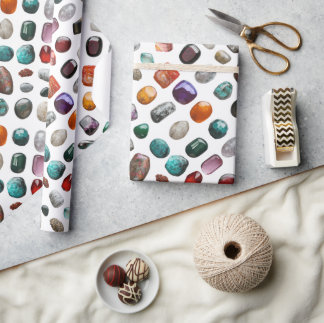 Polished Stones Pattern Wrapping Paper