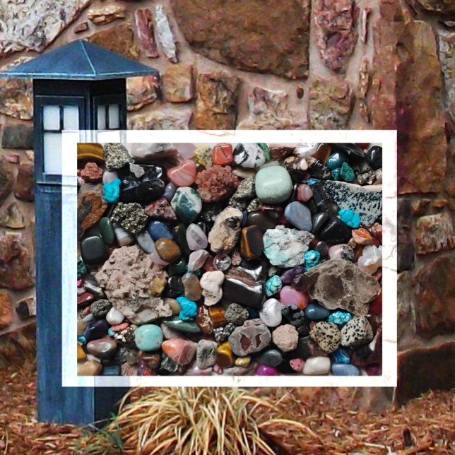 Polished, Tumbled, Rough Rock Collection Pile Postcard (Creator Uploaded)