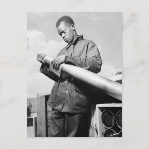 Polishing My Projectile, 1940s Postcard