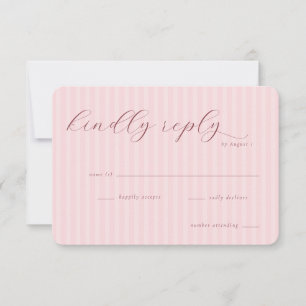 Polite Blush Pink RSVP Card