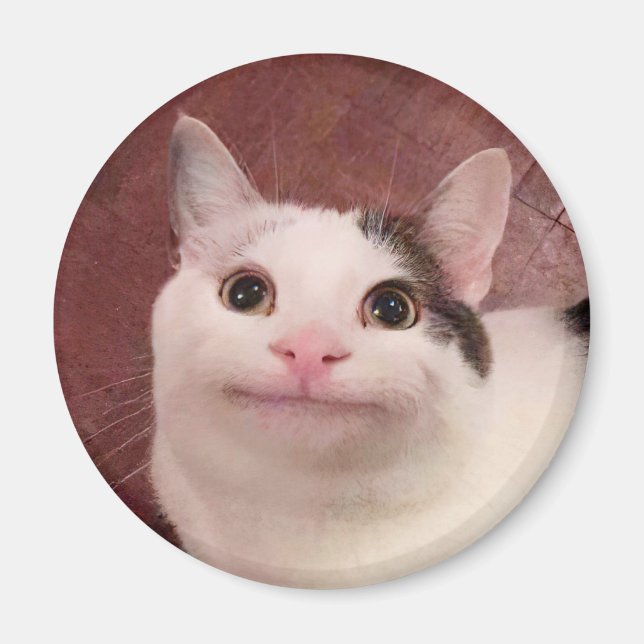 Polite Cat Meme Magnet (Front)