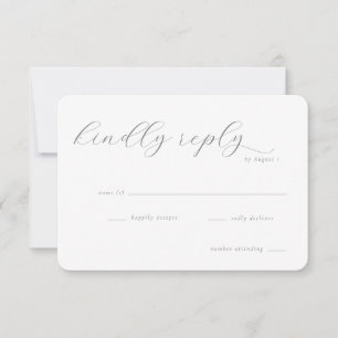 Polite Grey RSVP Card