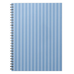 Polite Light Blue Monochrome Vertical Stripes Notebook