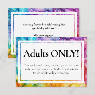 POLITE no kids wedding Ethereal Bloom Enclosure Card