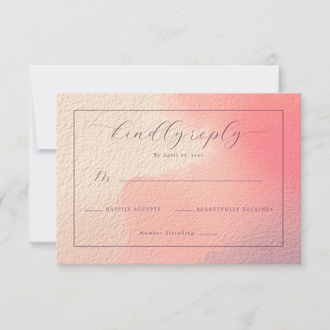 Polite Pastel Gradient RSVP Card (Front)