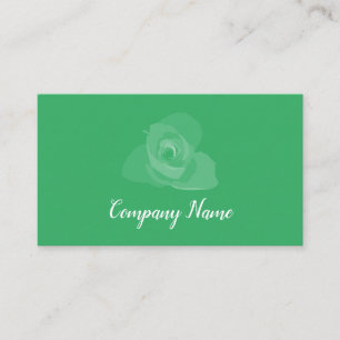 Polite Transparent Modern White Rose Art Business Card