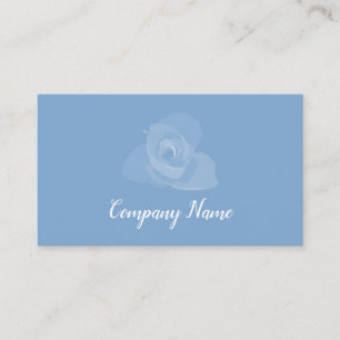 Polite Transparent Modern White Rose Art Business Card