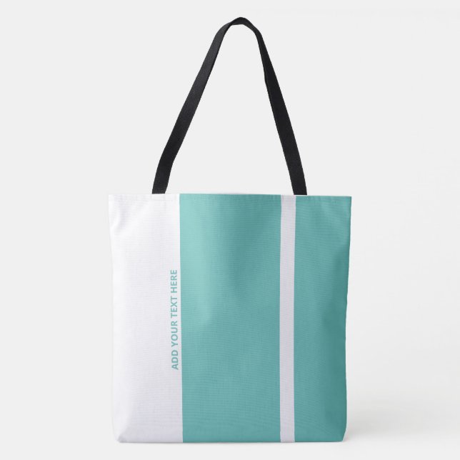 Polite Watercolor Modern Vertical Bands Tote Bag (Front)