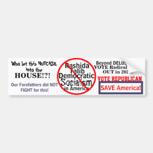 Political Anti-Rashida Talib Democratic Socialist Bumper Sticker