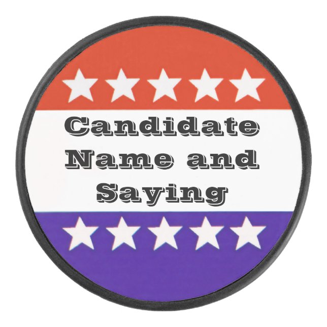 Political Button Hockey Puck (Front)