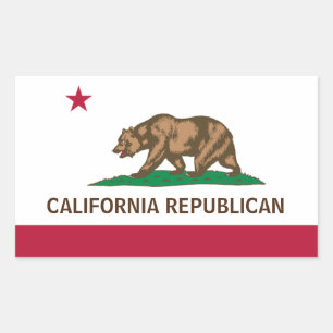 Political California Republican Flag Rectangular Sticker