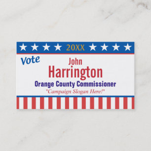 Political Campaign Business Card (Vote)