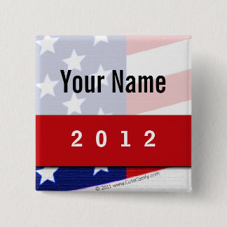 Political Campaign, CYO Stars and Stripes 15 Cm Square Badge