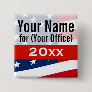 Political Campaign Non-Partisan Create Your 15 Cm Square Badge