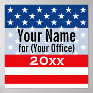 Political Campaign Non-Partisan Printed Candidate Poster