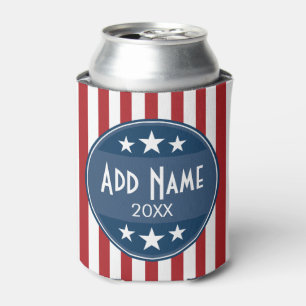 Political Campaign - Patriotic Stars and Stripes Can Cooler