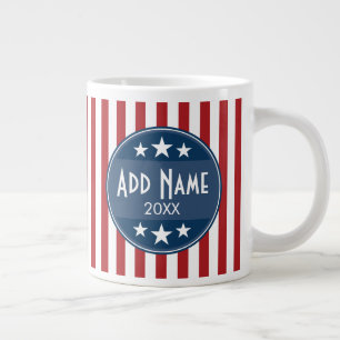Political Campaign - Patriotic Stars and Stripes Large Coffee Mug