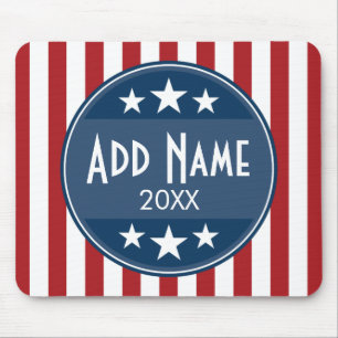 Political Campaign - Patriotic Stars and Stripes Mouse Mat