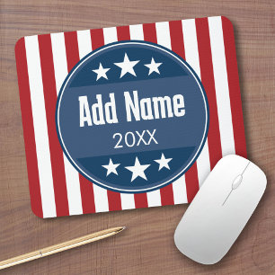 Political Campaign - Patriotic Stars and Stripes Mouse Mat