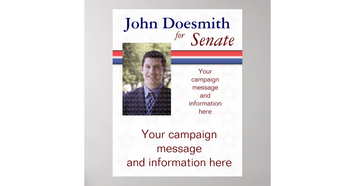 Political Campaign Poster Template | Zazzle