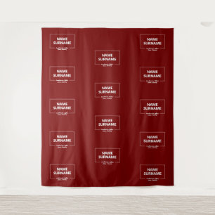 Political Campaign Red GOP Media Step and Repeat Tapestry