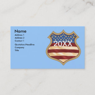 Political Campaign Shield Business Card
