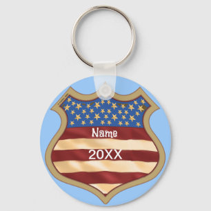 Political Campaign Shield  Key Ring