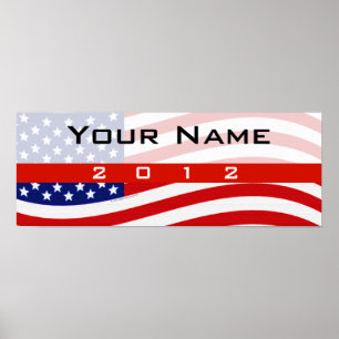 Political Campaign Sign Printing, Stars and Stripe