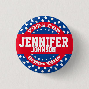Political Campaign Template 3 Cm Round Badge