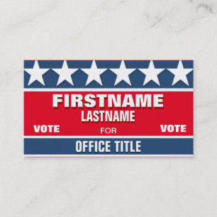 Political Campaign Template Business Card