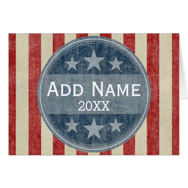 Political Campaign - vintage stars and stripes (Front Horizontal)