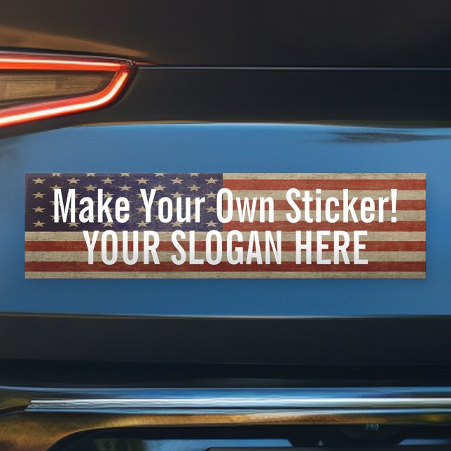 Political Campaign - vintage stars and stripes Bumper Sticker (Create Your Own Bumper Sticker)