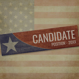 Political Campaign - vintage stars and stripes Bumper Sticker
