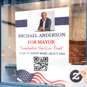 Political Candidate Campaign Window Cling