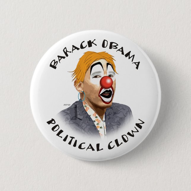 Political Clown 6 Cm Round Badge (Front)