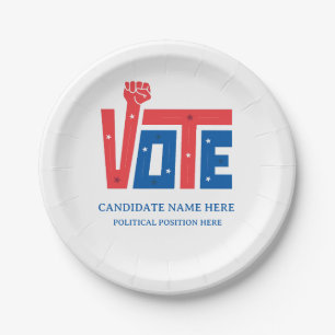 Political Election Campaign Desert or Tea Party Paper Plate