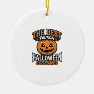 Political Halloween Costume Pumpkin Vintage Shirt_ Ceramic Tree Decoration