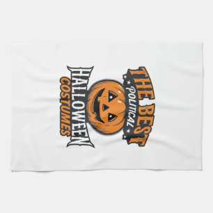 Political Halloween Costume Pumpkin Vintage Shirt_ Tea Towel