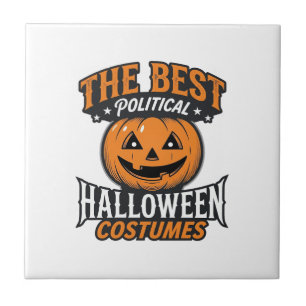 Political Halloween Costume Pumpkin Vintage Shirt_ Tile