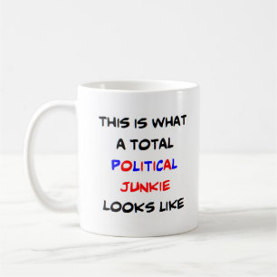 political junkie, total coffee mug