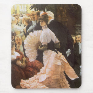Political Lady by James Tissot, Vintage Victorian Mouse Mat