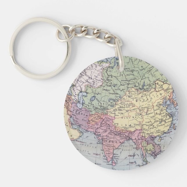 Political Map | Asia Key Ring (Front)