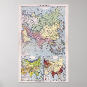 Political Map   Asia Poster