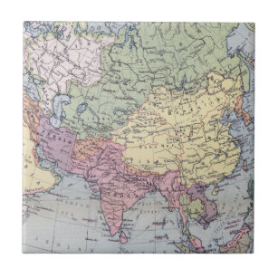 Political Map   Asia Tile