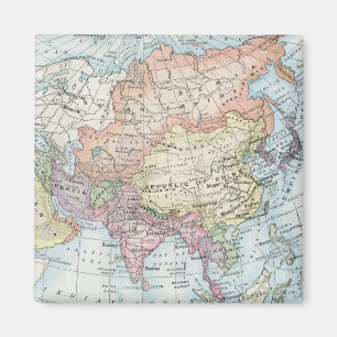Political Map of Asia (1916) Magnet