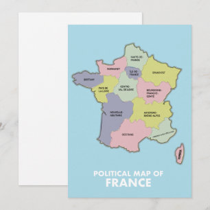 Political map of France Save The Date