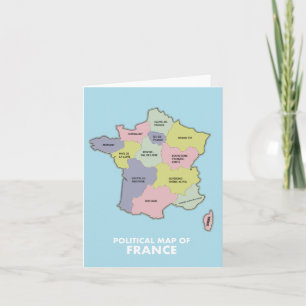Political map of France Save The Date Announcement
